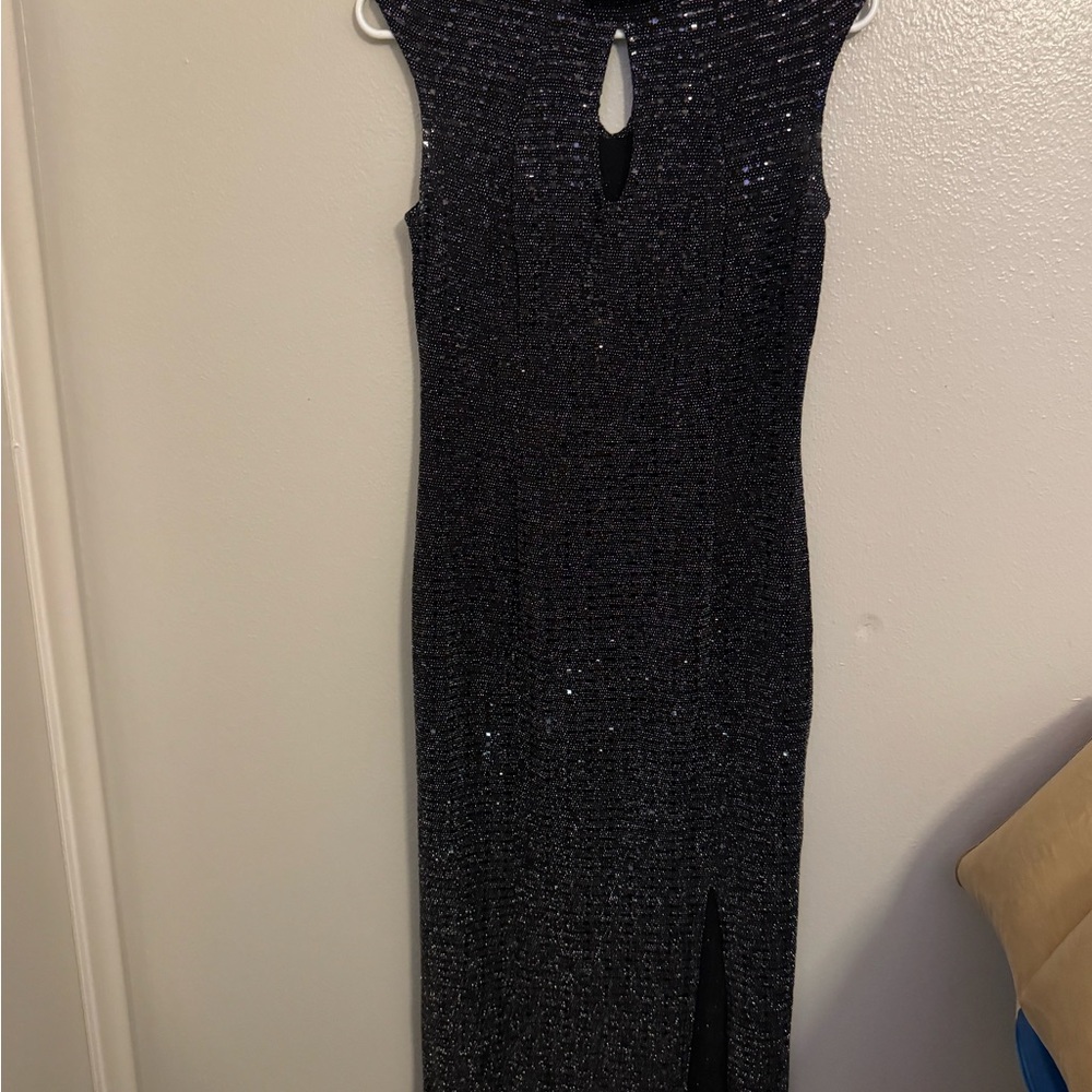 Enfocus Studio Black Sequin Maxi Dress
